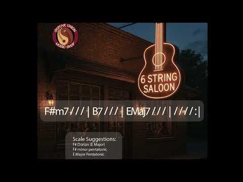 2-5-1 in E Major Backing Track | 90 bpm - F#min7 – B7 – Emaj7 | Guitar Jam Track #backingtrack