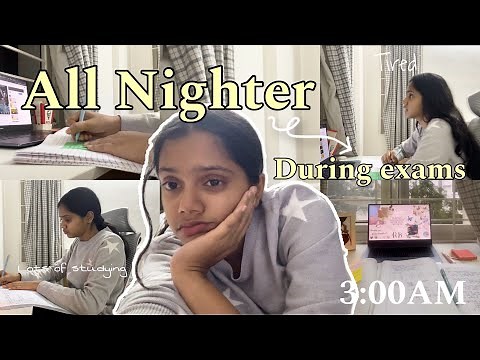 PULLING AN ALL-NIGHTER ON EXAM NIGHT! Studying till sunrise, giving an exam, productive..📚📒