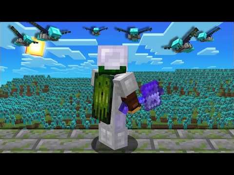 1 REAL Minecraft Player Vs 100 AI Players