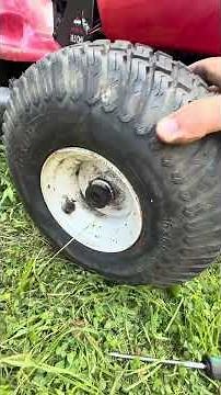 HOW TO Change A Lawn Mower Tire | With Only A Flat Head Screw Driver