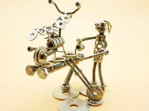 "motorcycle Mechanic" Steel Figure, Handmade Gift Idea, Harley Davidson Motorcycle Workshop Gift, Art Metal Sculpture - Etsy