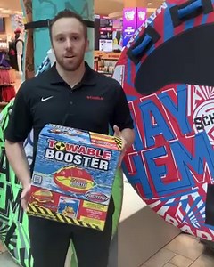 The Booster Ball: a lake life must have! 1) Helps keep tubes from diving into the water 2) Reduces rope spray 3) Keeps the tow rope more visible in the water https://bit.ly/2BI3unh | Scheels