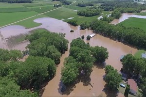 DRONE VIDEO Check out this video of flooding in the town of Leon in Monroe County -- | News 3 Now / Channel 3000