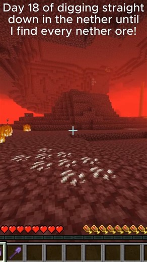Day 19 of digging straight down in the nether until I find every nether ore!#minecraft