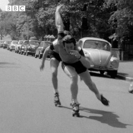 72K views · 638 reactions | #OnThisDay 1973: Speed Rollerskating was totally safe - if you managed to avoid the traffic when training. | BBC Archive | Facebook