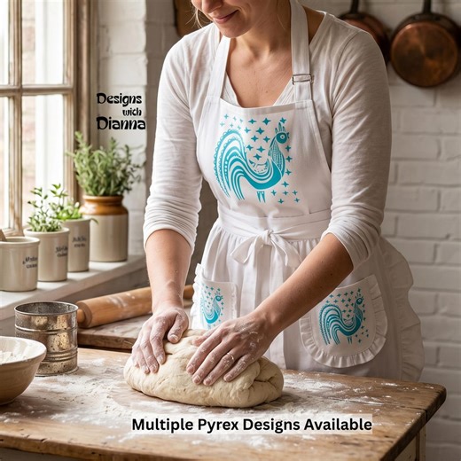 Pyrex Inspired Apron Retro Kitchen Apron Vintage Pyrex Gift - Etsy
