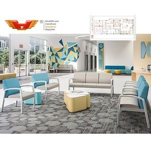 [Hot Item] Hospital Clinic 3 Seater Waiting Lounge Fabric Reception Waiting Room Seating Chair Lobby Chair for Waiting Hospital