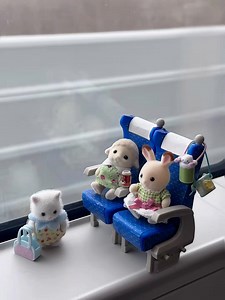 Calico Critters Sylvanian Families Babies Riding a Train