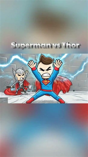 Superman vs Thor | Ultimate Fight Ending #shorts #animation