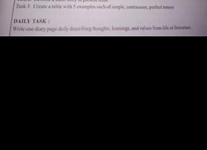 Task 3: Create a table with 5 examples each of simple, continuo... | Filo