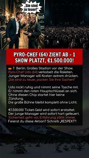 PYRO-CHEF (64) ZIEHT AB – 1 SHOW PLATZT, €1.500.000!