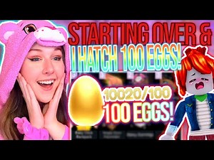 I STARTED OVER & HATCHED *100* EGGS IN ROYALE HIGH'S SPRING UPDATE! ROBLOX Royale High Speedrun
