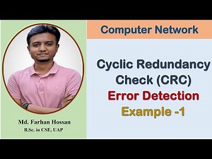 Lec: 30 | Cyclic Redundancy Check (CRC) |Error Detection|example 1| Computer Network|Bangla Tutorial