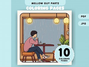 Guy Moments Coloring Page Men Coloring Pages Cozy Coloring for Adult and Teens Relaxation Printable Coloring Pages Instant Download PDF File - Etsy