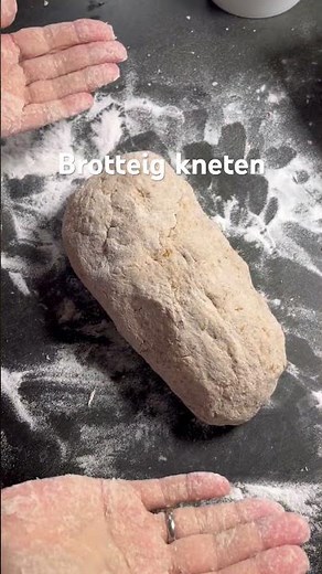kneading bread dough
