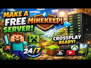 How To Make a FREE Minecraft Server (24/7 + Crossplay) | MineKeep Tutorial