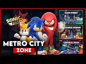 Sonic Forces: Speed Battle - New Tracks! Metro City Zone Showcase #SonicMovie3
