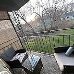 Fence Privacy Screen Balcony Sun Shade Cloth 4'x16' 80% Shade Fabric Outdoor Patio Screens Mesh Panels Apartments Railing Cover UV Protection for Backyard Garden Porch Deck