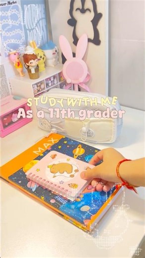 Study with me 🎀🌸 || 11th grader study vlog 🍁✨️ #study #shorts