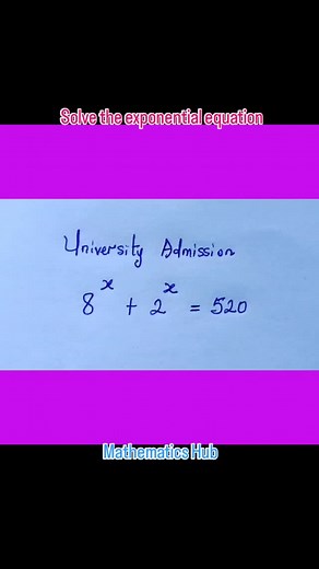 1.9K views · 105 reactions | Solve the exponential equation #exponentialequation #viralreels #viral #maths #solve #simplify | Mathematics Hub | Facebook