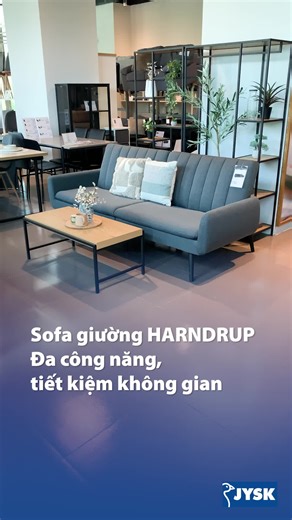 Giải pháp lý tưởng cho căn hộ nhỏ với sofa giường HARNDRUP JYSK #jysk #scandinavia #scandiniavian #decor #furniture #xh #fyp #noithat #sofa