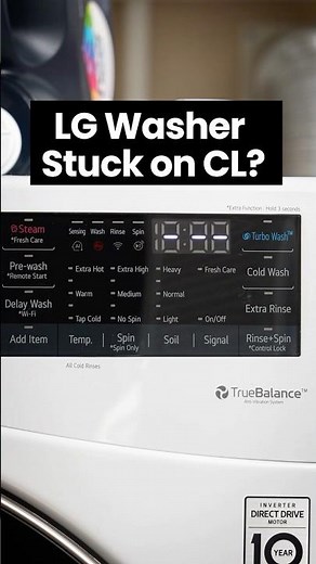 LG Washer CL Error Fix (Control Lock Explained)