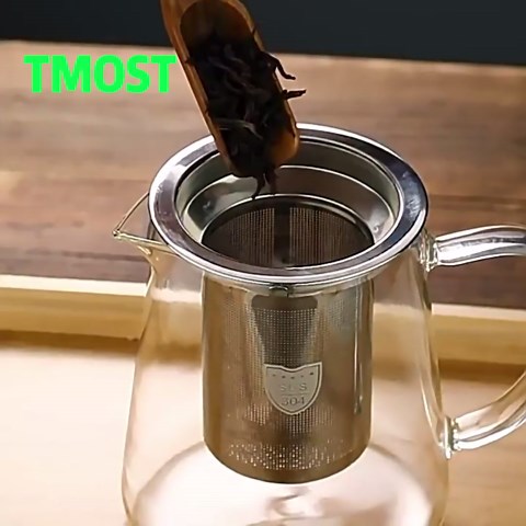 Glass Teapot with Infuser Tea Pot 32oz/43oz Tea Kettle Stovetop Safe Blooming and Loose Leaf Tea Maker Set (43oz/ 1300ml)