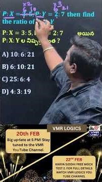 1 SEC TRICK TO SOLVE RATIO & PROPORTION| VMR Logics