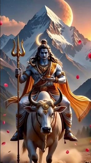 Lord Shiva and Goddess Parvati on Nandi | Divine Couple of Kailash Spiritual ArtofMahadevand Parvati