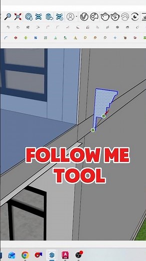 How to Use Follow Me Tool In Sketchup Pro #trending #sketchup #viral #architecture