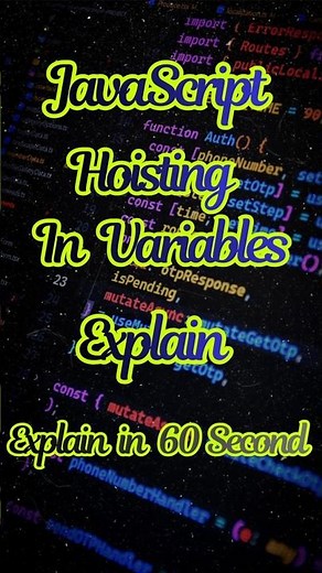 JavaScript Variable Hoisting 🚀 #coding #javascript #tutorial #education #shorts
