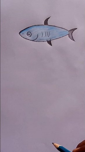 Beautiful Fish 🐟 Drawing | Easy Fish Sketch | Step by Step