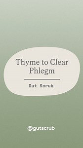 Phlegm isn’t just “mucus.” It’s trapped waste from irritated airways and slow clearance. Thyme contains thymol, a compound that loosens thick mucus relaxes bronchial muscles suppresses bacterial overgrowth This is why thyme tea has been used for cough, chest congestion, and sinus pressure long before modern syrups existed. ----- 👇👇👇👇👇 Want an extra bottle of Gut Scrub completely FREE? Comment ‘scrub” & we’ll send you the code! Add the extra bottle to your cart, apply the code & it’s on us! 