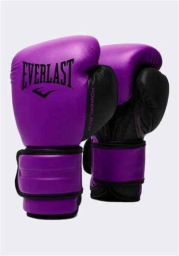 Everlast Powerlock2 Boxing Gloves 12oz Purple/Black