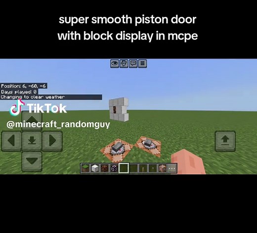 Create a Super Smooth Piston Door in Minecraft Bedrock Edition