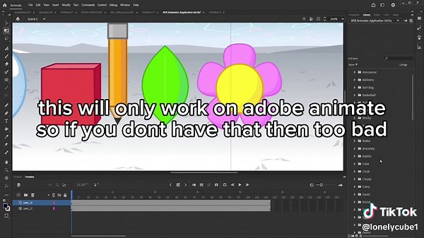 BFDI Worm Tutorial Using Adobe Animate