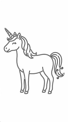 Cómo dibujar un unicornio fácil paso a paso 🦄 #art #drawing #design