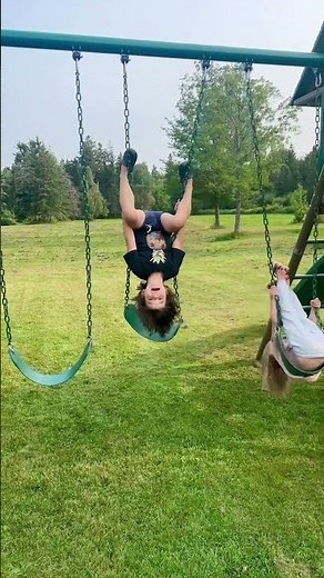 Kids Doing the Backflips on Swings