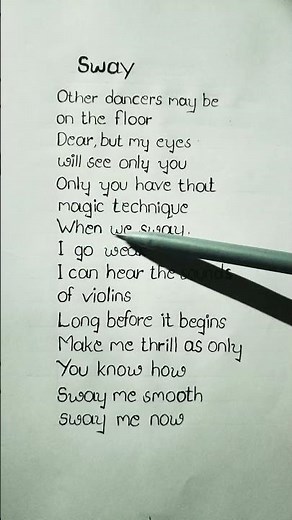 Sway - Michael Bublé (lyrics)