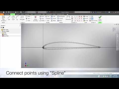 Simple Airplane Wing Design in Autodesk Inventor (Import Airfoils )