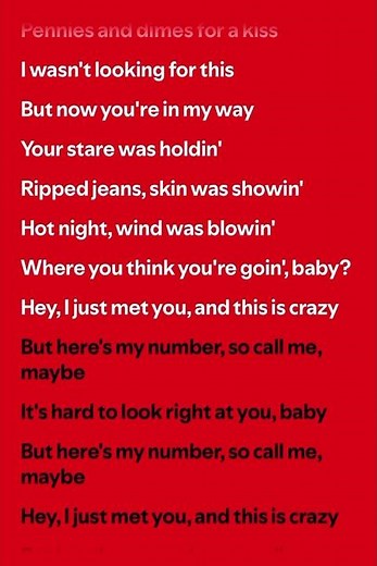 Call Me Maybe ( Lyrics ) - Carly Rae Jepsen