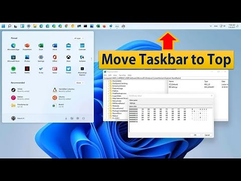 Move Taskbar to top on Windows 11 using Registry Editor