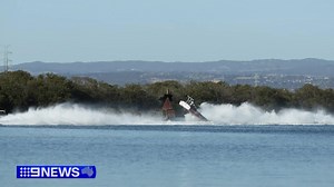 A Speedboat Racer is in hospital tonight, after spinning out of control on the Port River. He was competing in the Australasian Championship - the drama unfolding in full view of alarmed spectators. #9News | 9 News Adelaide