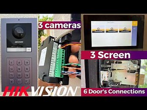 How to Install Hikvision IP Video Intercom Full Setup for 3 Door Station 3 Monitors 3 Electric Lock