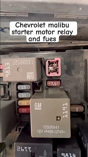 Chevrolet malibu starter motor relay /Chery Malibu/fues box location