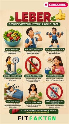 Leber gesund halten 🩺 Die besten Gewohnheiten für eine starke Leber |