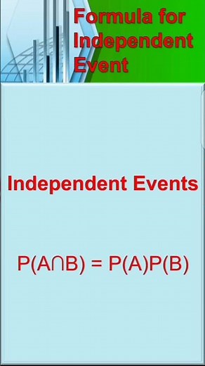 Probability/ Formula for Independent Event/ B. Statistics