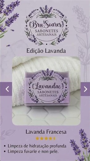 Os sabonetes artesanais geram limpeza profunda para cada tipo de pele! 🌸