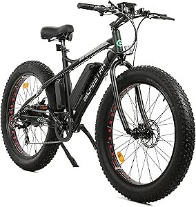 ECOTRIC Cheetah Electric Bike 26" X 4" Fat Tire Bicycle 500W 36V 12.5AH Battery EBike Beach Mountain Snow E-Bike Throttle & Pedal Assist for Adults - 90% Pre-Assembled