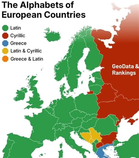 Did you know Europe uses more than one alphabet? #languagemap #languageresources #preservelanguage